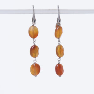 Orecchini in Corniola ed argento