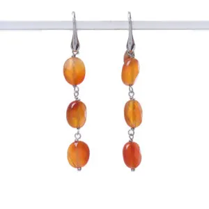 Orecchini in Corniola ed argento