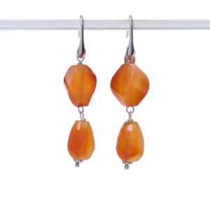 Orecchini in Corniola