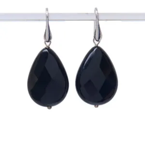 Orecchini in Agata Nera ed Argento