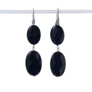 Orecchini in Agata Nera ed Argento