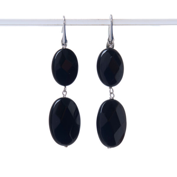 Orecchini in Agata Nera ed Argento