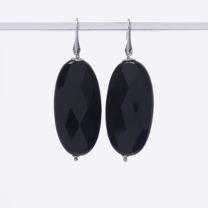 Orecchini in Agata Nera ed Argento