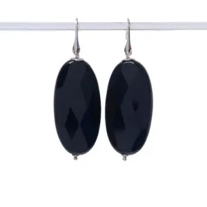 Orecchini in Agata Nera ed Argento