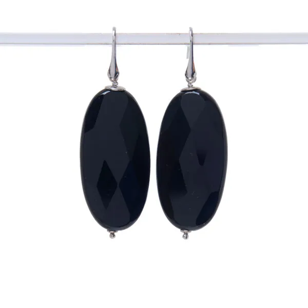 Orecchini in Agata Nera ed Argento