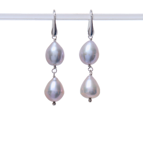 Orecchini in Perle grigie ed Argento