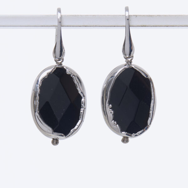 Orecchini in Agata Nera Scontornata