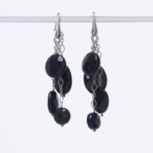 Orecchini in Agata Nera ed Argento