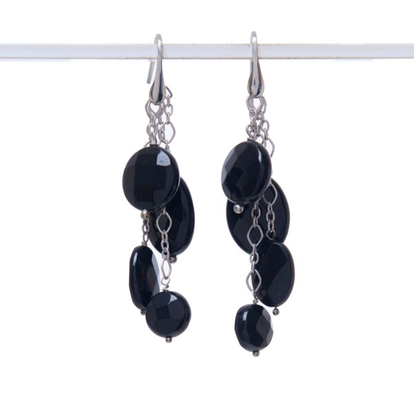 Orecchini in Agata Nera ed Argento