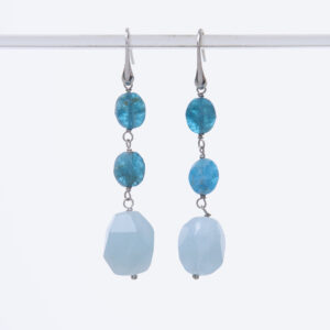 Orecchini in Acquamarina ed Apatite