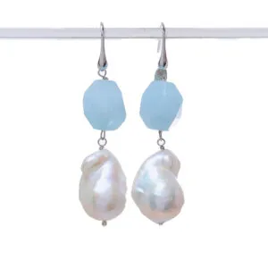 Orecchini in Acquamarina e Perle Barocche