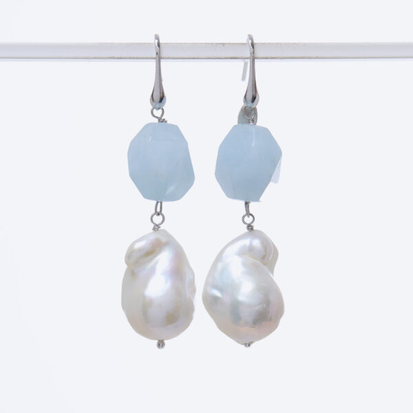 Orecchini in Acquamarina e Perle Barocche