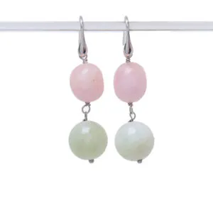 Orecchini in Morganite ed Acquamarina