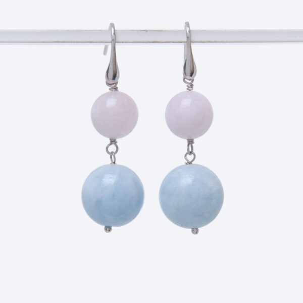 Orecchini in Morganite ed Acquamarina