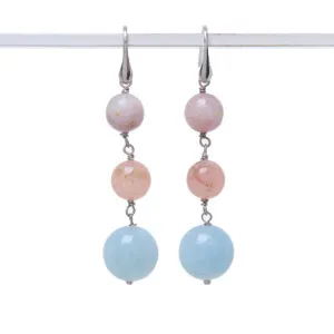 Orecchini in Morganite ed Acquamarina