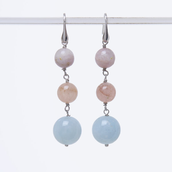 Orecchini in Morganite ed Acquamarina