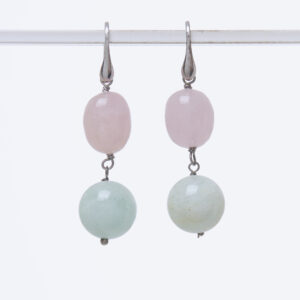 Orecchini in Morganite ed Acquamarina