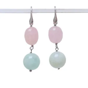 Orecchini in Morganite ed Acquamarina