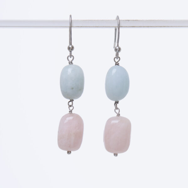 Orecchini in Morganite ed Acquamarina