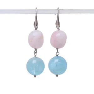 Orecchini in Morganite ed Acquamarina