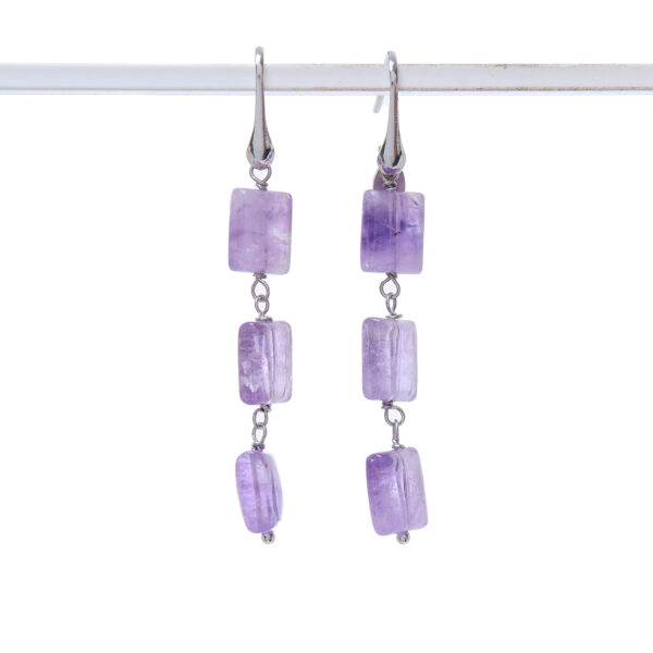 Orecchini in quarzo Ametista ed argento