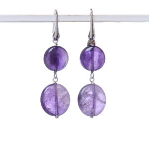 Orecchini in quarzo Ametista ed argento