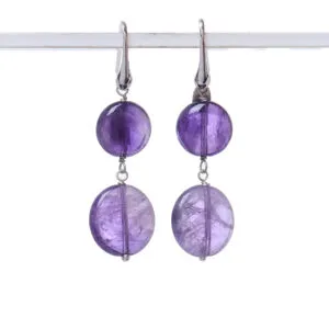 Orecchini in quarzo Ametista ed argento