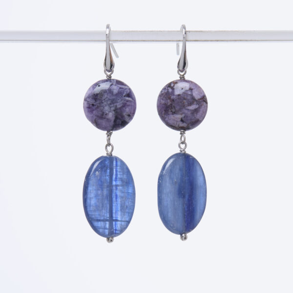 Orecchini in Cianite ed Ciaroite