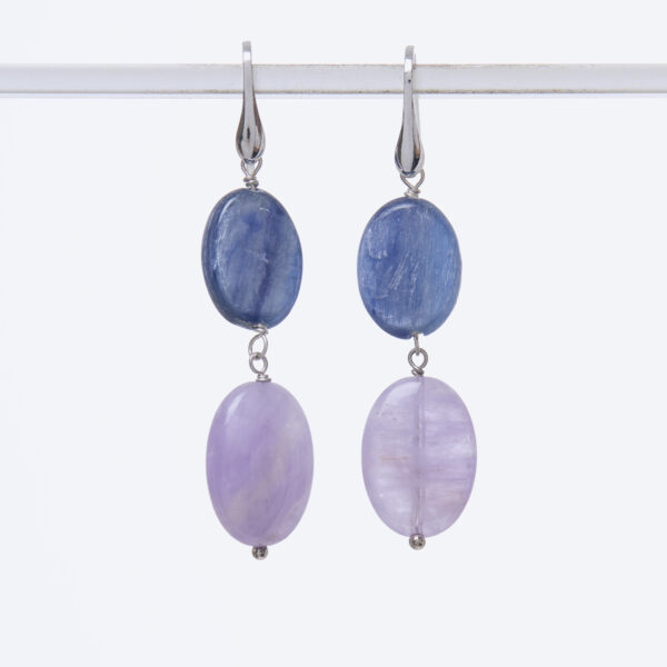 Orecchini in Cianite ed Ametista
