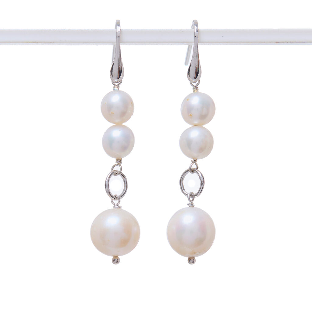 Orecchini in Perle Bianche e Rosate