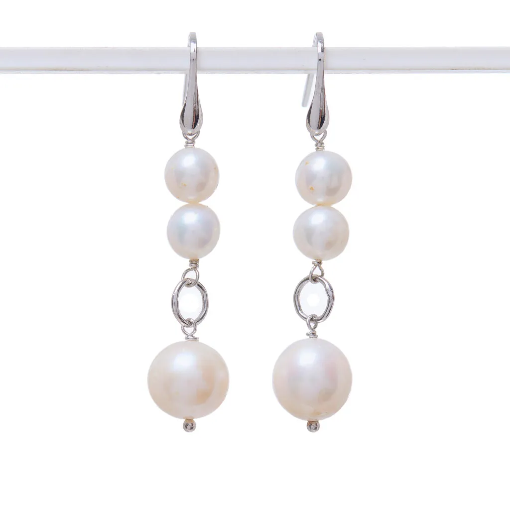 Orecchini in Perle Bianche e Rosate