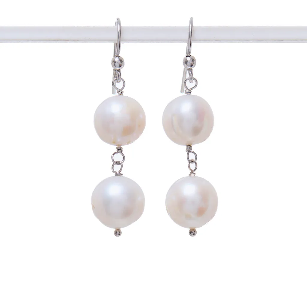 Orecchini in Perle bianche ed Argento