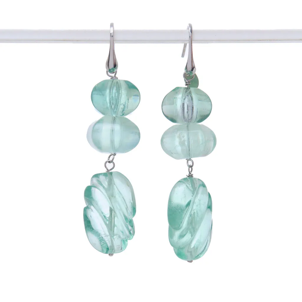 Orecchini in Fluorite ed Argento