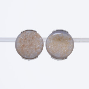 Orecchini a Clip in Agata Cristallizzata