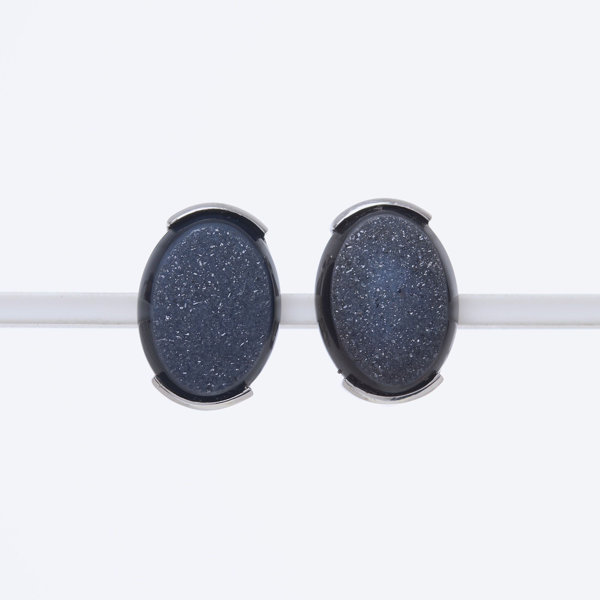 Orecchini a Clip in Agata Cristallizzata Orecchini a Clip in Agata Cristallizzata