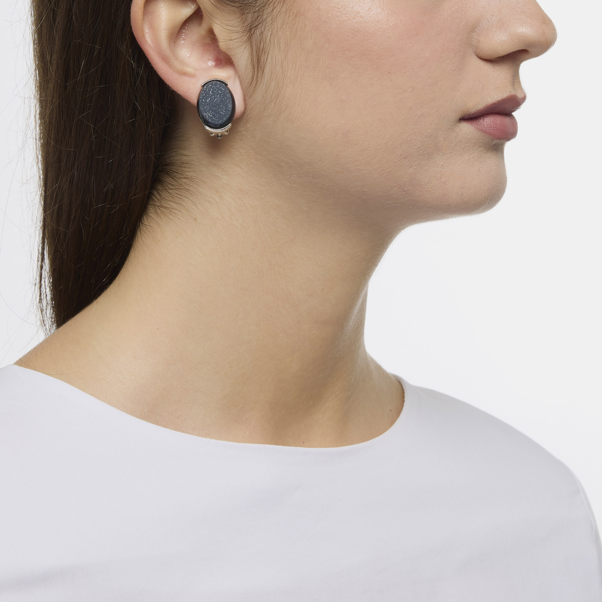 Gekristalliseerde Agaat Clip Oorbellen Gekristalliseerde Agaat Clip Oorbellen