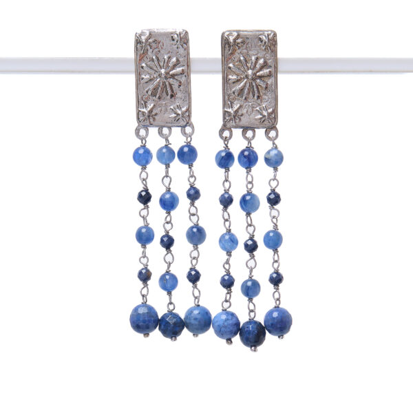 Orecchini in Cianite ed Argento