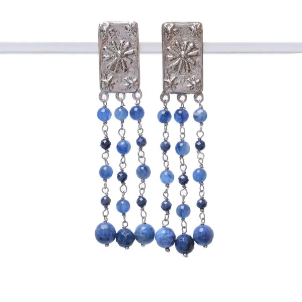 Orecchini in Cianite ed Argento