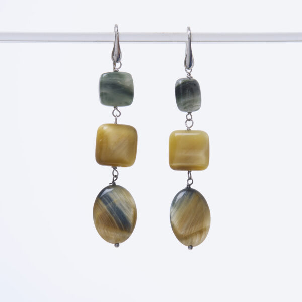 Orecchini in Occhio di Falco e Golden Eye