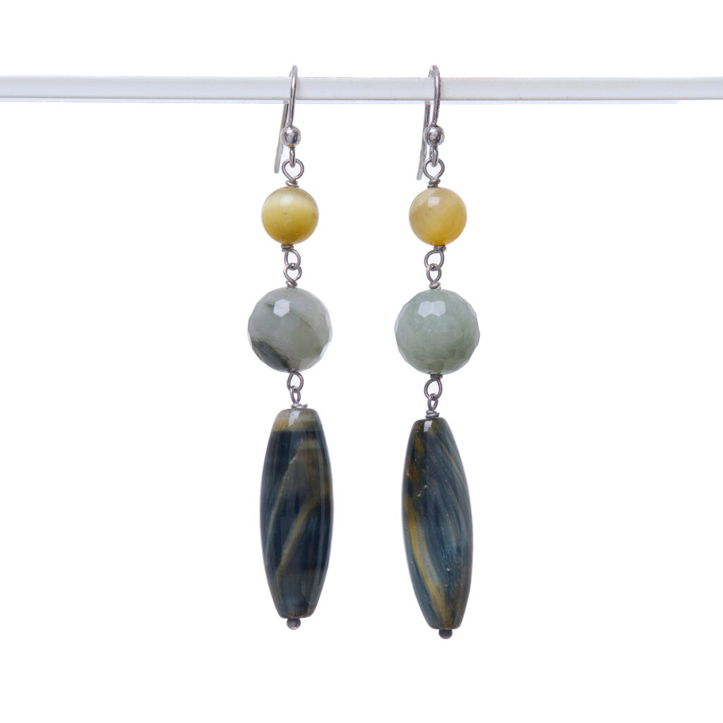 Orecchini in Occhio di Falco e Golden eye