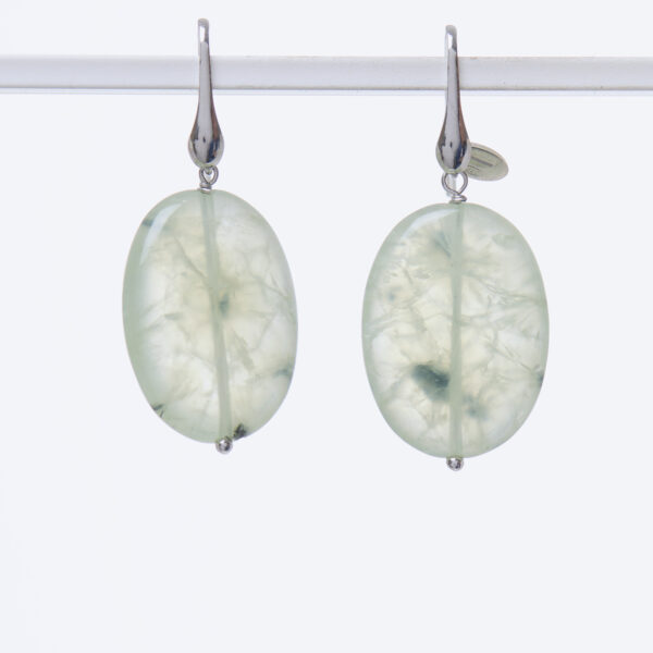 Orecchini in Prehnite ed Argento