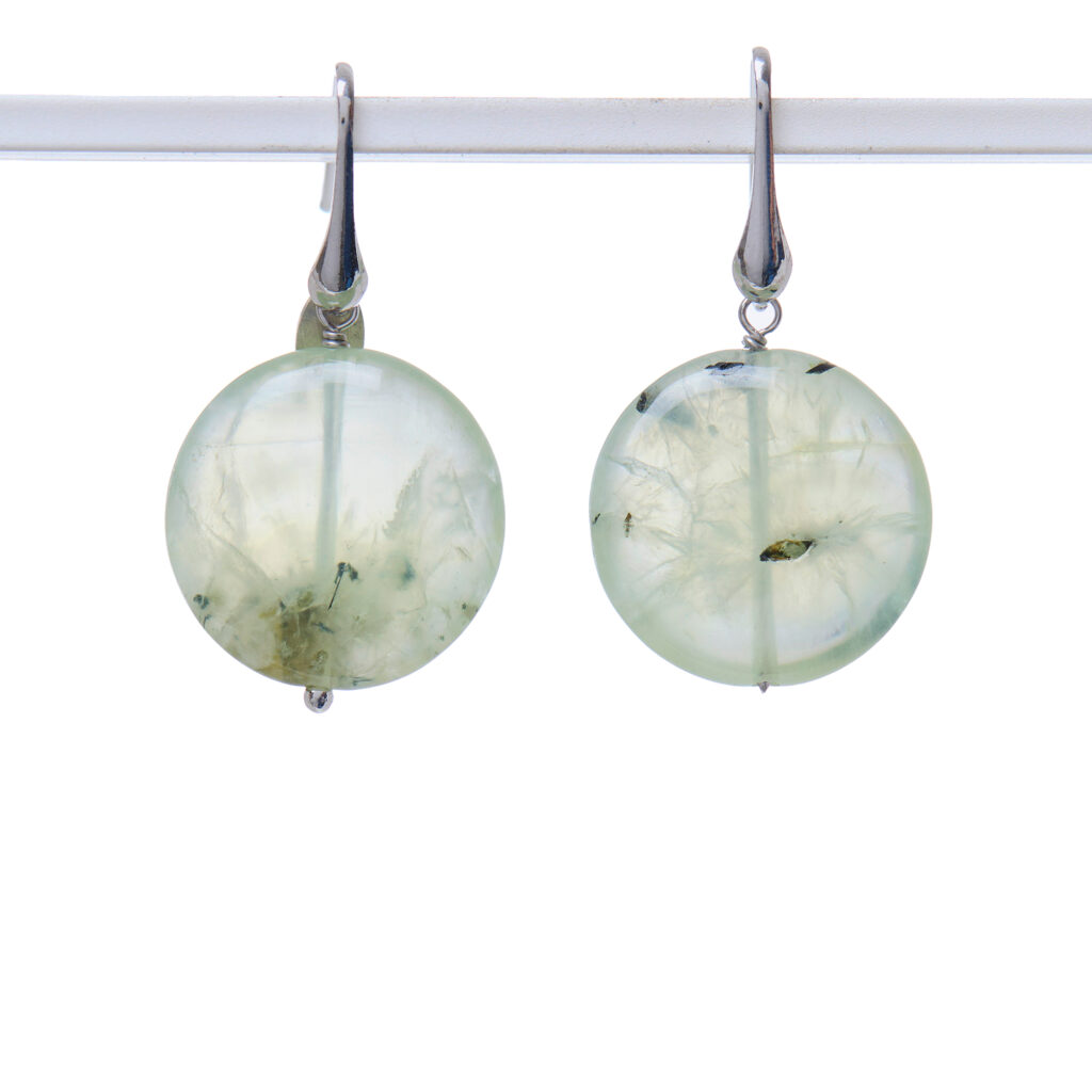 Orecchini in Prehnite ed Argento