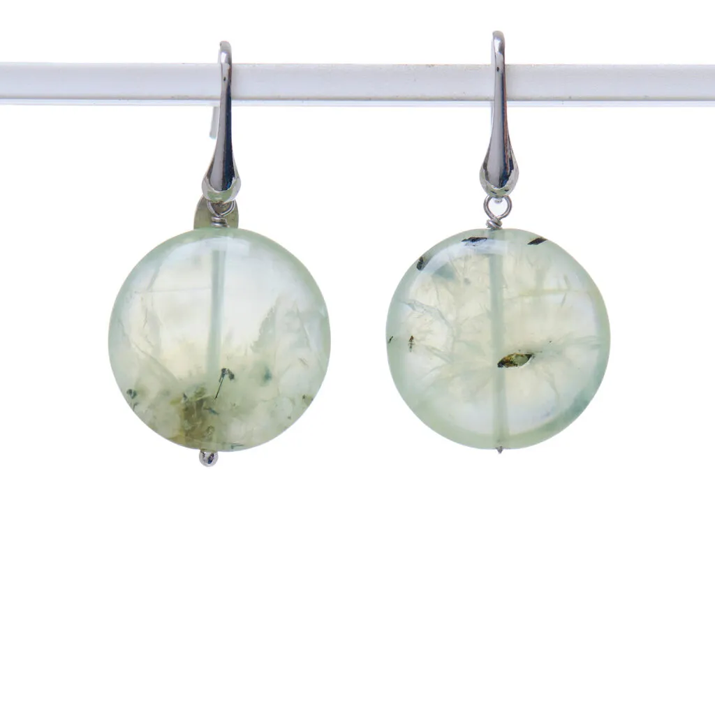 Orecchini in Prehnite ed Argento