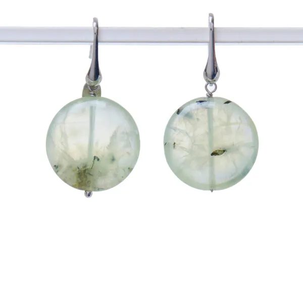 Orecchini in Prehnite ed Argento