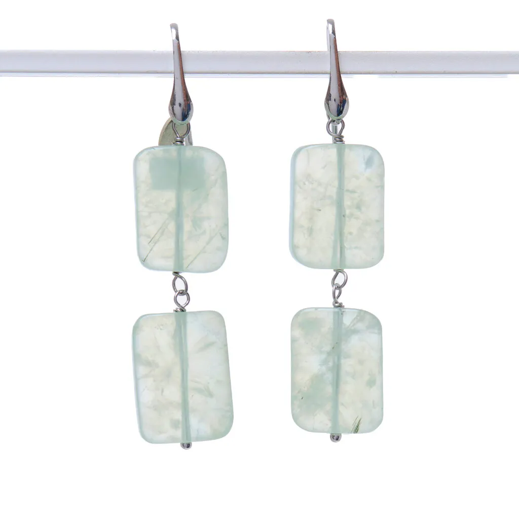 Orecchini in Prehnite ed Argento