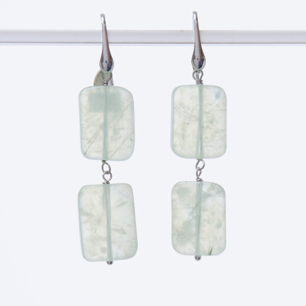 Orecchini in Prehnite ed Argento