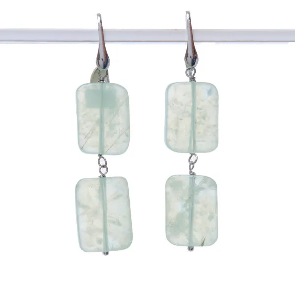 Orecchini in Prehnite ed Argento