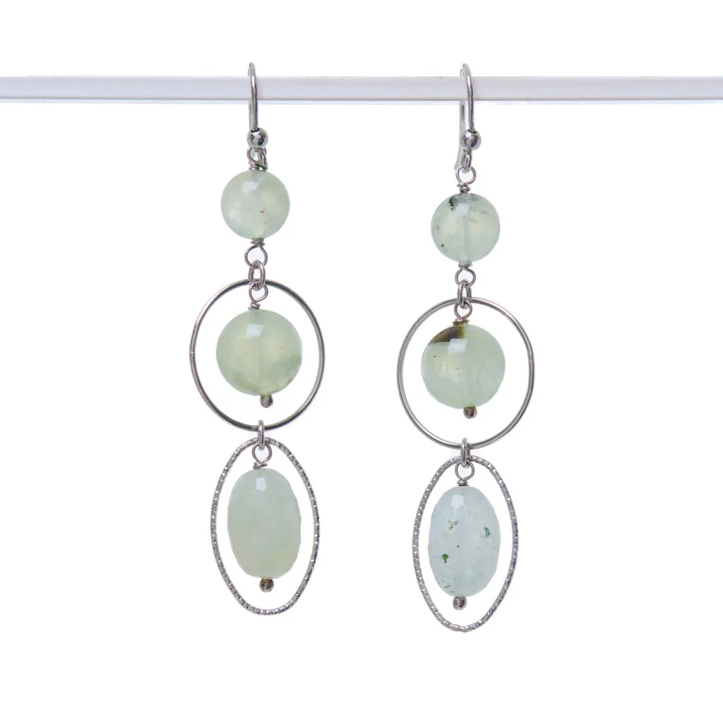 Orecchini in Prehnite ed Argento