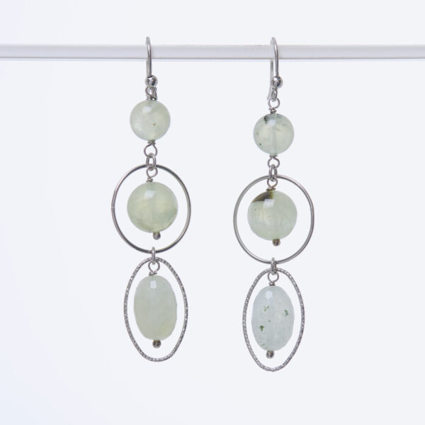 Orecchini in Prehnite ed Argento