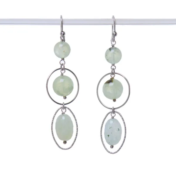 Orecchini in Prehnite ed Argento